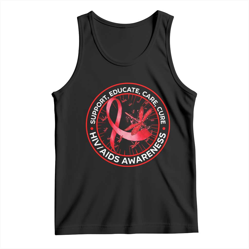 Support Educate Care Cure Tank Top HIV Awareness Month Gift - Wonder Print Shop