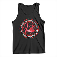 Support Educate Care Cure Tank Top HIV Awareness Month Gift - Wonder Print Shop