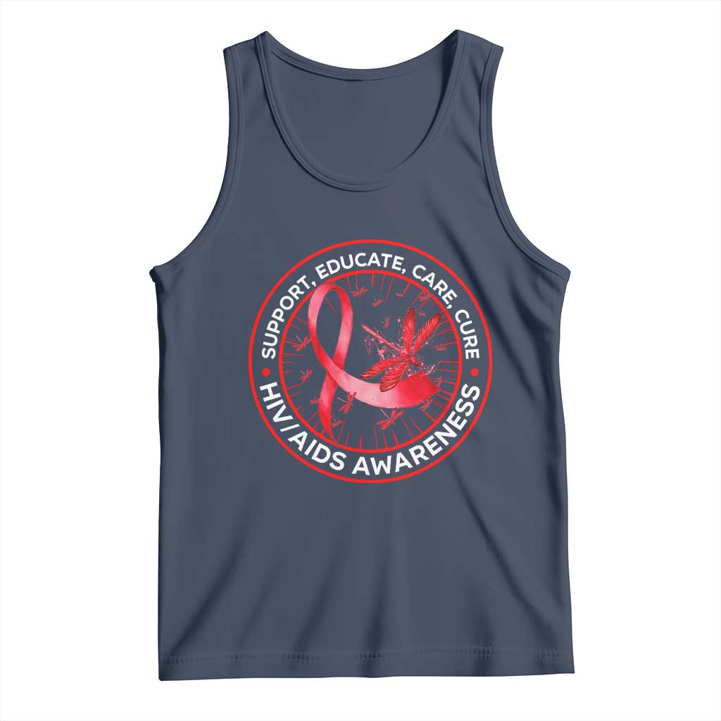 Support Educate Care Cure Tank Top HIV Awareness Month Gift - Wonder Print Shop