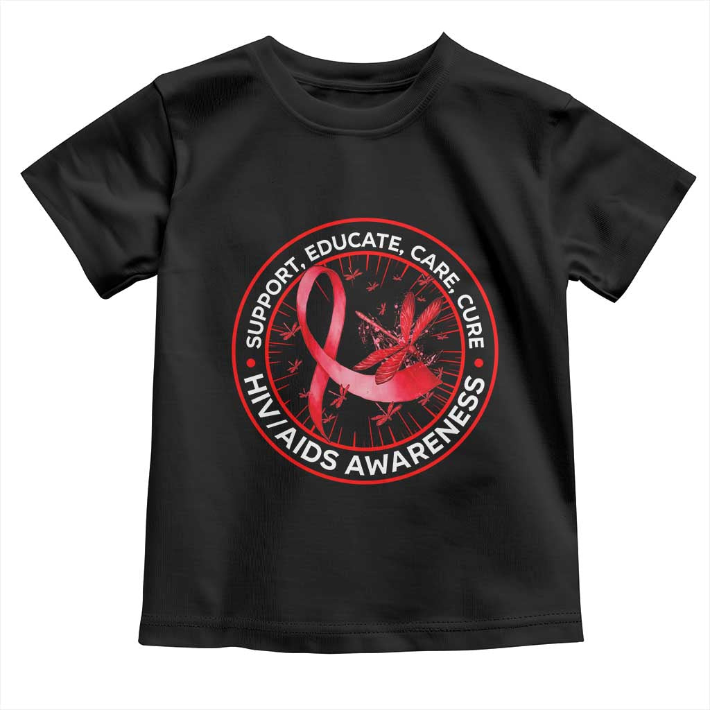 Support Educate Care Cure Toddler T Shirt HIV Awareness Month Gift - Wonder Print Shop