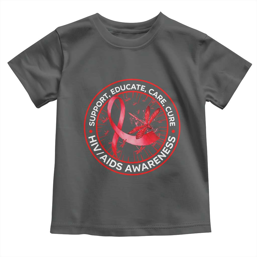 Support Educate Care Cure Toddler T Shirt HIV Awareness Month Gift - Wonder Print Shop