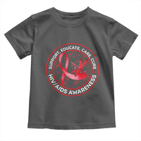 Support Educate Care Cure Toddler T Shirt HIV Awareness Month Gift - Wonder Print Shop