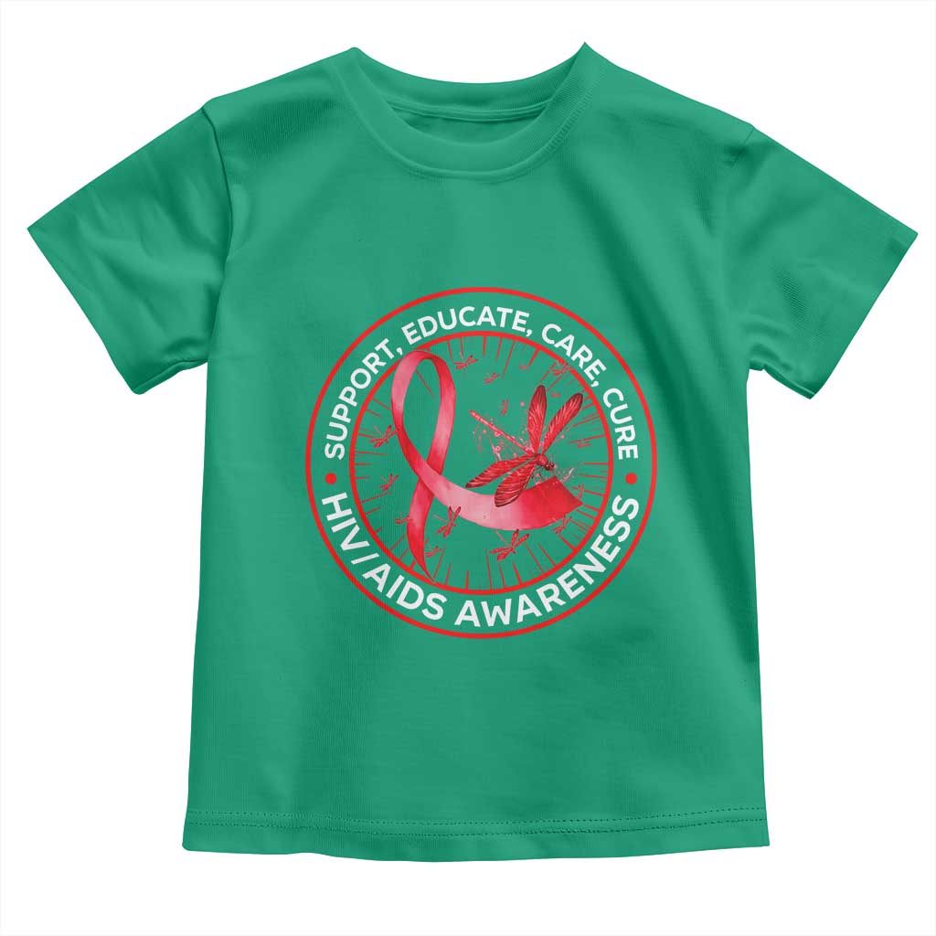 Support Educate Care Cure Toddler T Shirt HIV Awareness Month Gift - Wonder Print Shop