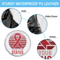 Know Your Status HIV Awareness Spare Tire Cover World Aids Day Gift - Wonder Print Shop