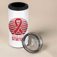Know Your Status HIV Awareness 4 in 1 Can Cooler Tumbler World Aids Day Gift - Wonder Print Shop