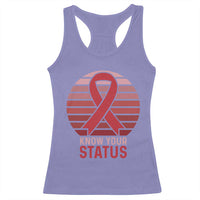 Know Your Status HIV Awareness Racerback Tank Top World Aids Day Gift - Wonder Print Shop