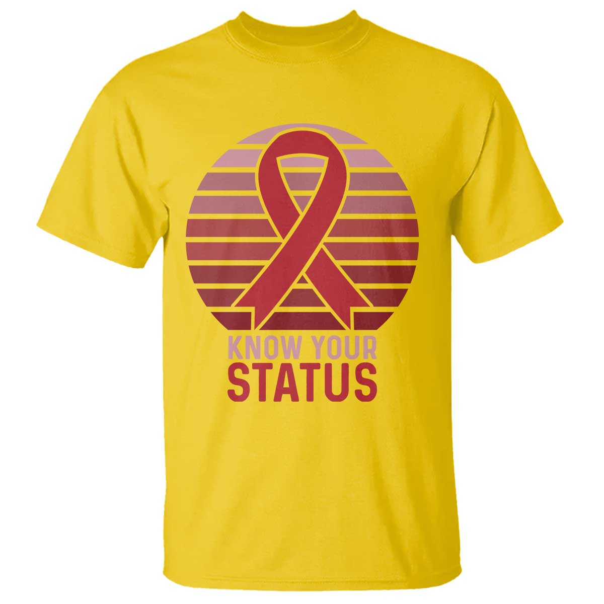 Know Your Status HIV Awareness T Shirt World Aids Day Gift - Wonder Print Shop