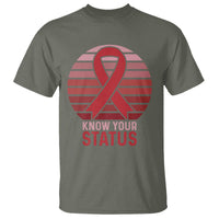 Know Your Status HIV Awareness T Shirt World Aids Day Gift - Wonder Print Shop