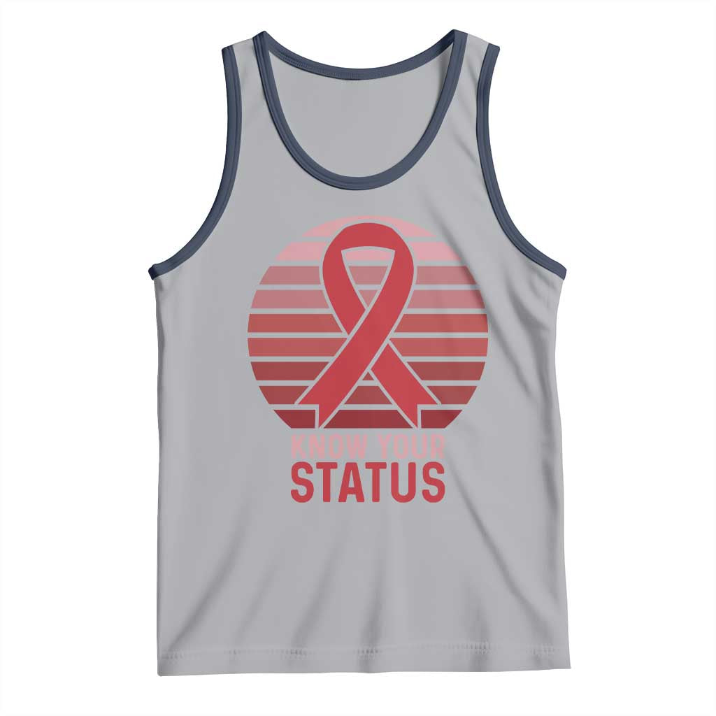Know Your Status HIV Awareness Tank Top World Aids Day Gift - Wonder Print Shop