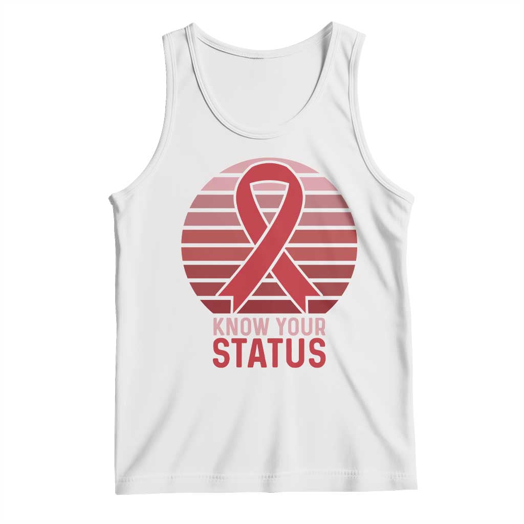 Know Your Status HIV Awareness Tank Top World Aids Day Gift - Wonder Print Shop