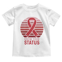 Know Your Status HIV Awareness Toddler T Shirt World Aids Day Gift - Wonder Print Shop