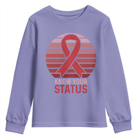 Know Your Status HIV Awareness Youth Sweatshirt World Aids Day Gift - Wonder Print Shop
