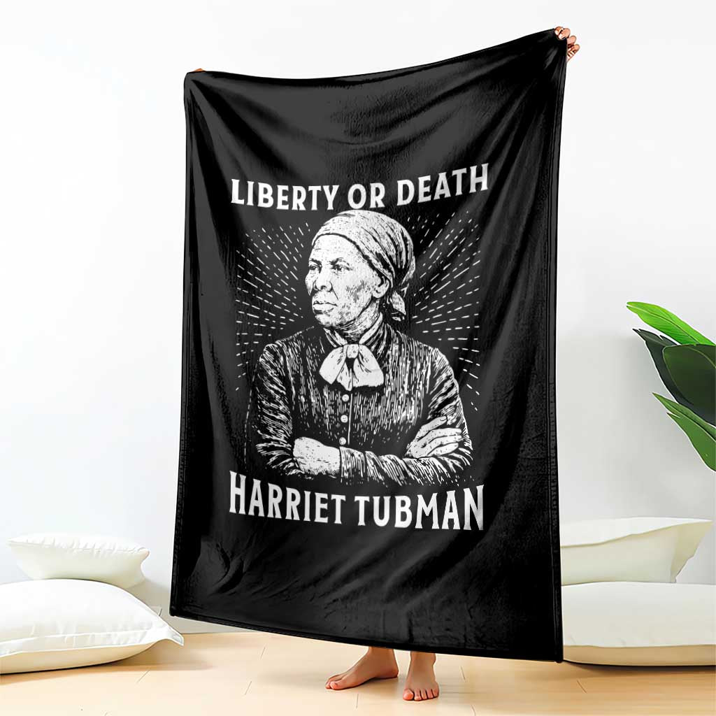 Harriet Tubman Liberty Or Death Throw Blanket Female Empowerment History Gift - Wonder Print Shop