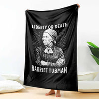 Harriet Tubman Liberty Or Death Throw Blanket Female Empowerment History Gift - Wonder Print Shop