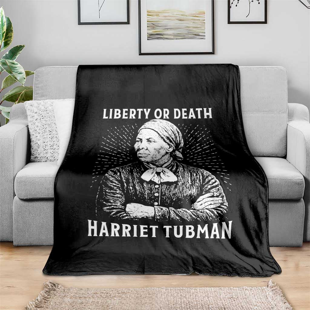 Harriet Tubman Liberty Or Death Throw Blanket Female Empowerment History Gift - Wonder Print Shop