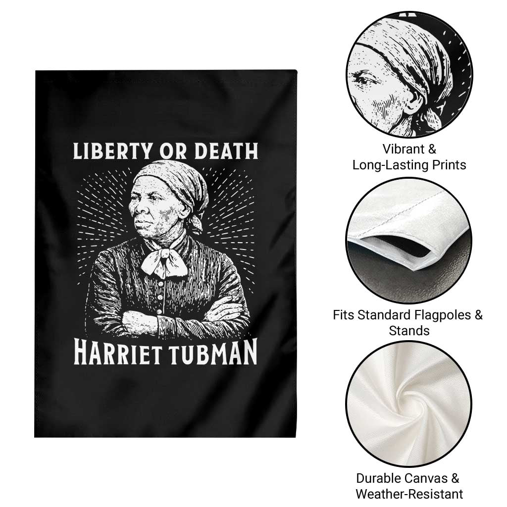 Harriet Tubman Liberty Or Death Garden Flag Female Empowerment History Gift - Wonder Print Shop