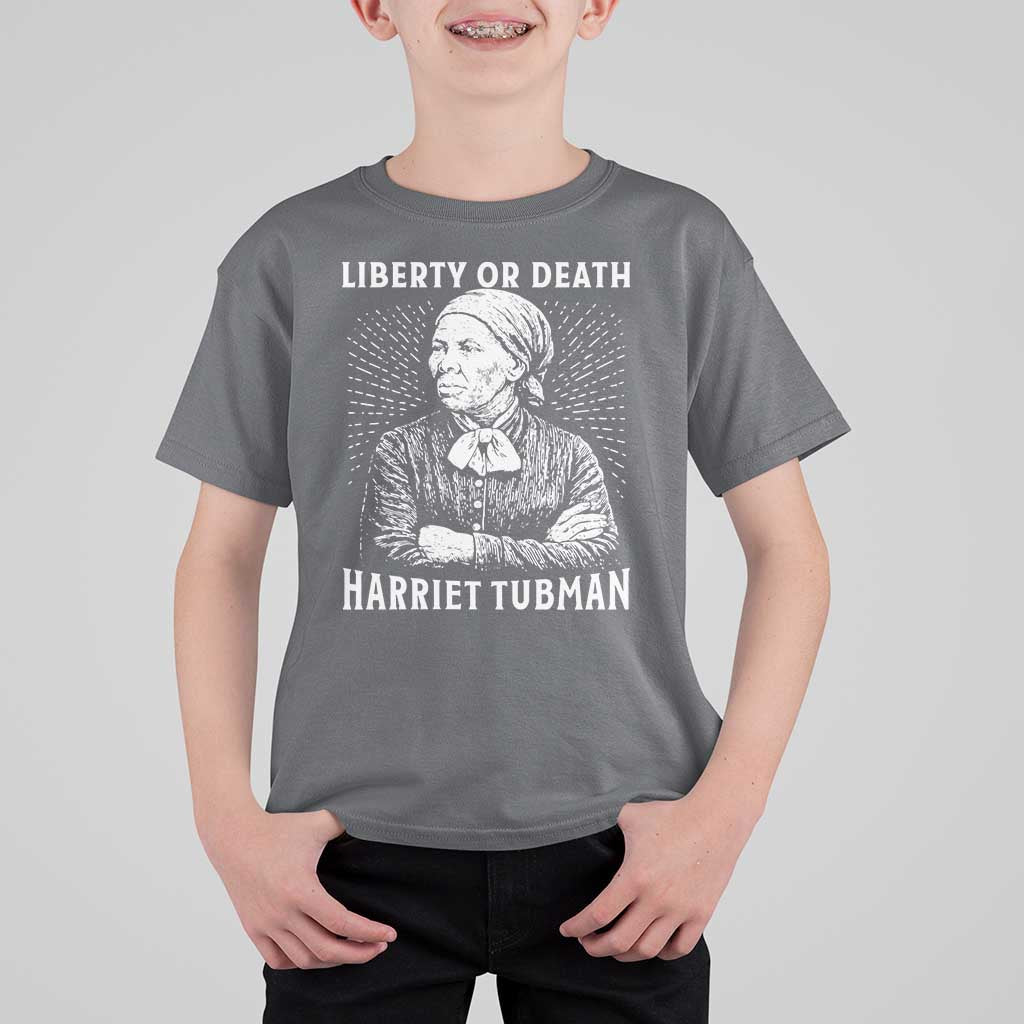 Harriet Tubman Liberty Or Death T Shirt For Kid Female Empowerment History Gift - Wonder Print Shop
