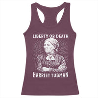 Harriet Tubman Liberty Or Death Racerback Tank Top Female Empowerment History Gift - Wonder Print Shop