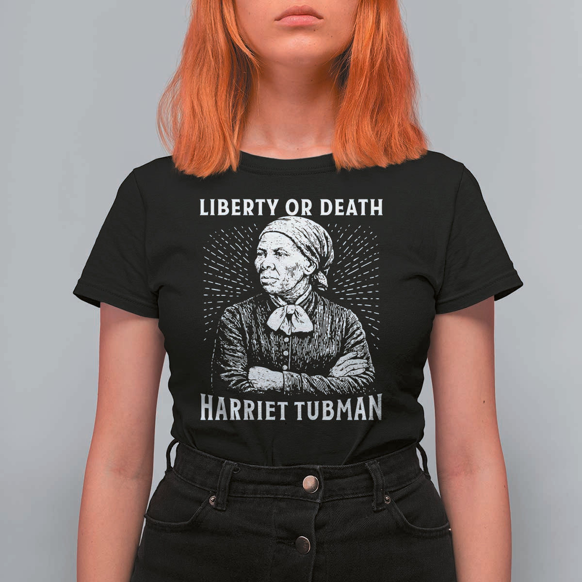 Harriet Tubman Liberty Or Death T Shirt For Women Female Empowerment History Gift - Wonder Print Shop