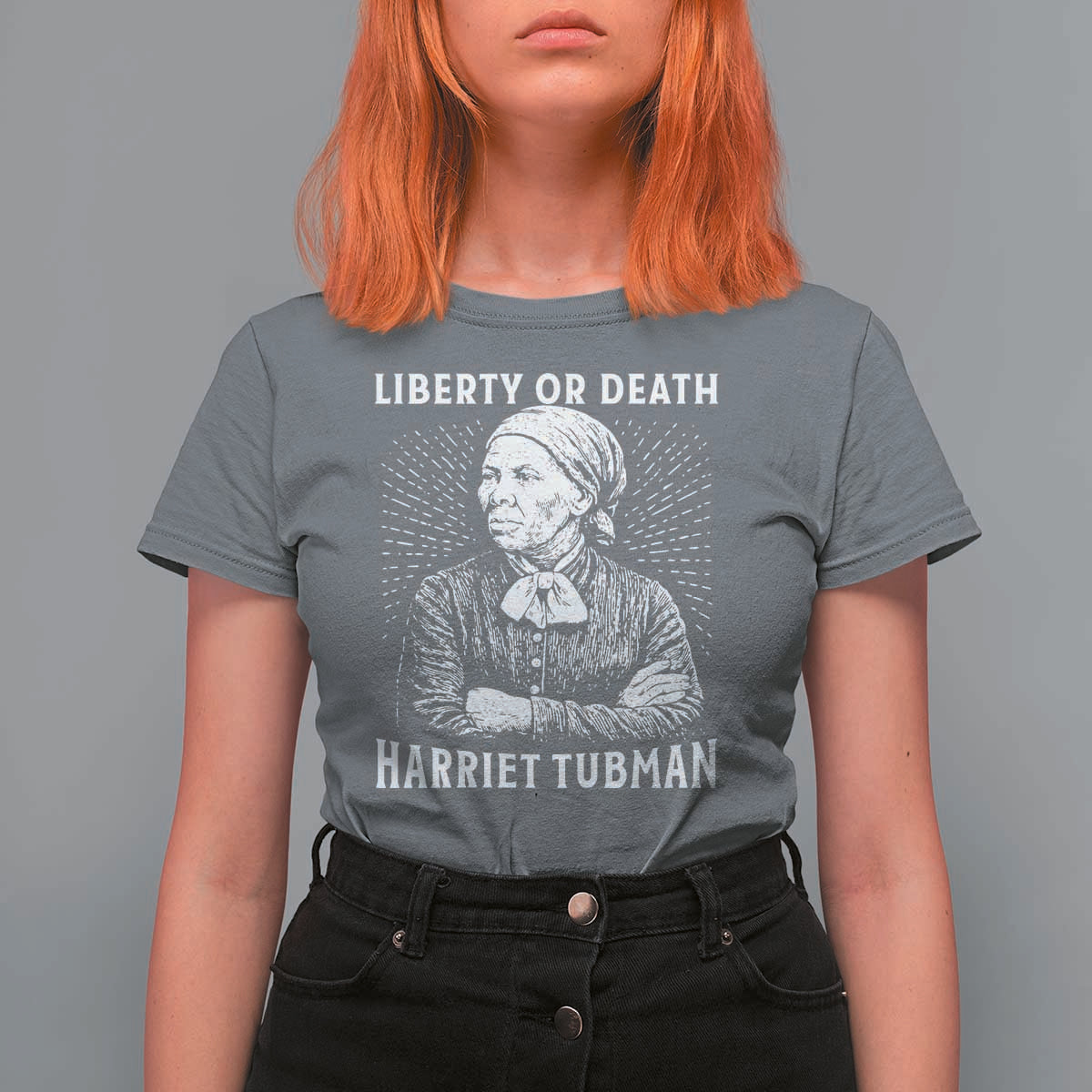 Harriet Tubman Liberty Or Death T Shirt For Women Female Empowerment History Gift - Wonder Print Shop