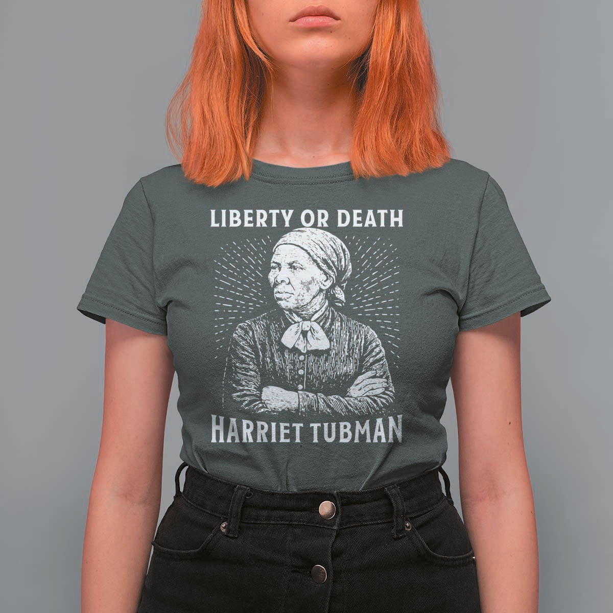 Harriet Tubman Liberty Or Death T Shirt For Women Female Empowerment History Gift - Wonder Print Shop
