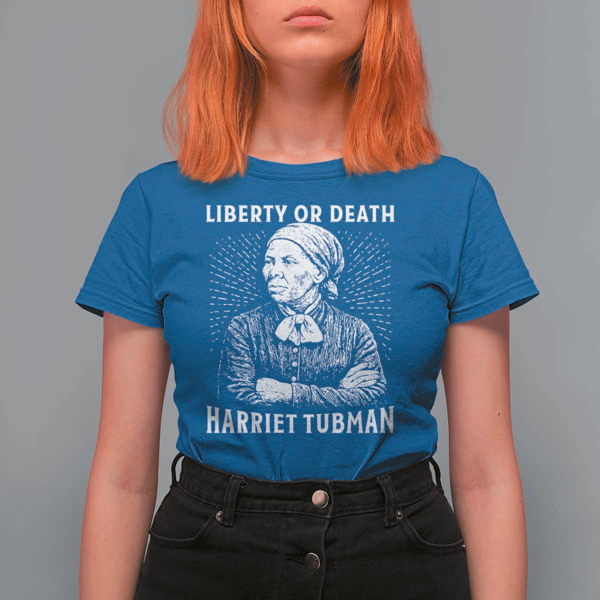 Harriet Tubman Liberty Or Death T Shirt For Women Female Empowerment History Gift - Wonder Print Shop