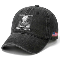 Harriet Tubman Liberty Or Death Washed Cotton Baseball Cap Female Empowerment History Gift