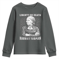 Harriet Tubman Liberty Or Death Youth Sweatshirt Female Empowerment History Gift - Wonder Print Shop