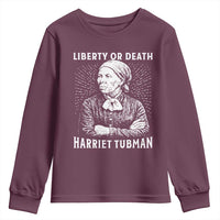 Harriet Tubman Liberty Or Death Youth Sweatshirt Female Empowerment History Gift - Wonder Print Shop