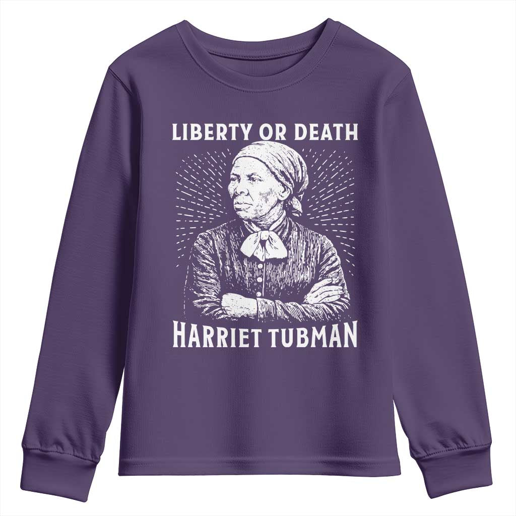 Harriet Tubman Liberty Or Death Youth Sweatshirt Female Empowerment History Gift - Wonder Print Shop