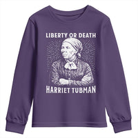 Harriet Tubman Liberty Or Death Youth Sweatshirt Female Empowerment History Gift - Wonder Print Shop