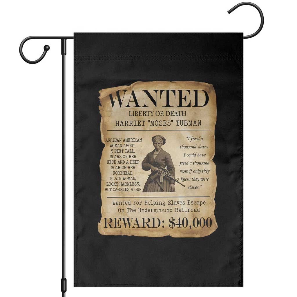 Vintage Harriet Tubman Poster Garden Flag Wanted For Helping Slaves Escape - Wonder Print Shop