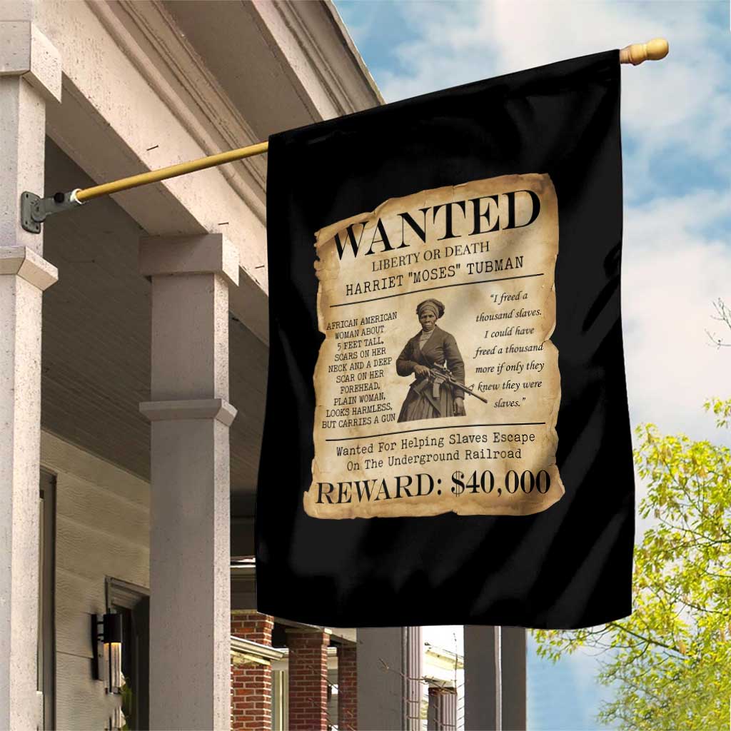 Vintage Harriet Tubman Poster Garden Flag Wanted For Helping Slaves Escape - Wonder Print Shop