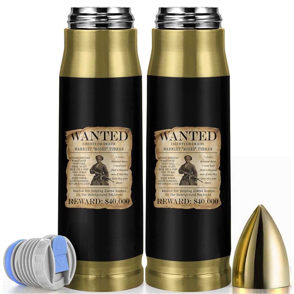 Vintage Harriet Tubman Poster Bullet Tumbler Wanted For Helping Slaves Escape - Wonder Print Shop