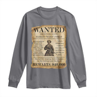 Vintage Harriet Tubman Poster Long Sleeve Shirt Wanted For Helping Slaves Escape - Wonder Print Shop