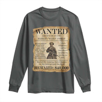 Vintage Harriet Tubman Poster Long Sleeve Shirt Wanted For Helping Slaves Escape - Wonder Print Shop