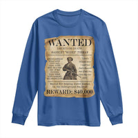 Vintage Harriet Tubman Poster Long Sleeve Shirt Wanted For Helping Slaves Escape - Wonder Print Shop