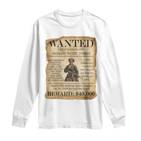 Vintage Harriet Tubman Poster Long Sleeve Shirt Wanted For Helping Slaves Escape - Wonder Print Shop