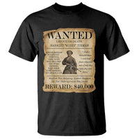 Vintage Harriet Tubman Poster T Shirt Wanted For Helping Slaves Escape - Wonder Print Shop