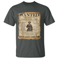 Vintage Harriet Tubman Poster T Shirt Wanted For Helping Slaves Escape - Wonder Print Shop