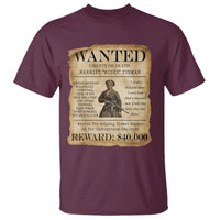Vintage Harriet Tubman Poster T Shirt Wanted For Helping Slaves Escape - Wonder Print Shop