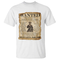 Vintage Harriet Tubman Poster T Shirt Wanted For Helping Slaves Escape - Wonder Print Shop