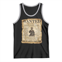 Vintage Harriet Tubman Poster Tank Top Wanted For Helping Slaves Escape - Wonder Print Shop