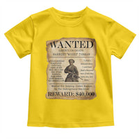 Vintage Harriet Tubman Poster Toddler T Shirt Wanted For Helping Slaves Escape - Wonder Print Shop