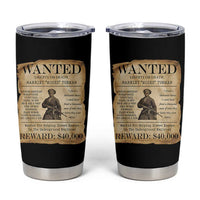 Vintage Harriet Tubman Poster Tumbler Cup Wanted For Helping Slaves Escape - Wonder Print Shop