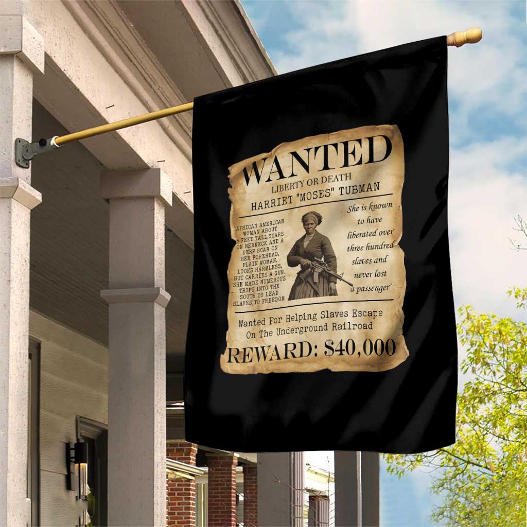 Harriet Tubman Wanted Reward Poster Garden Flag Liberty Or Death - Wonder Print Shop