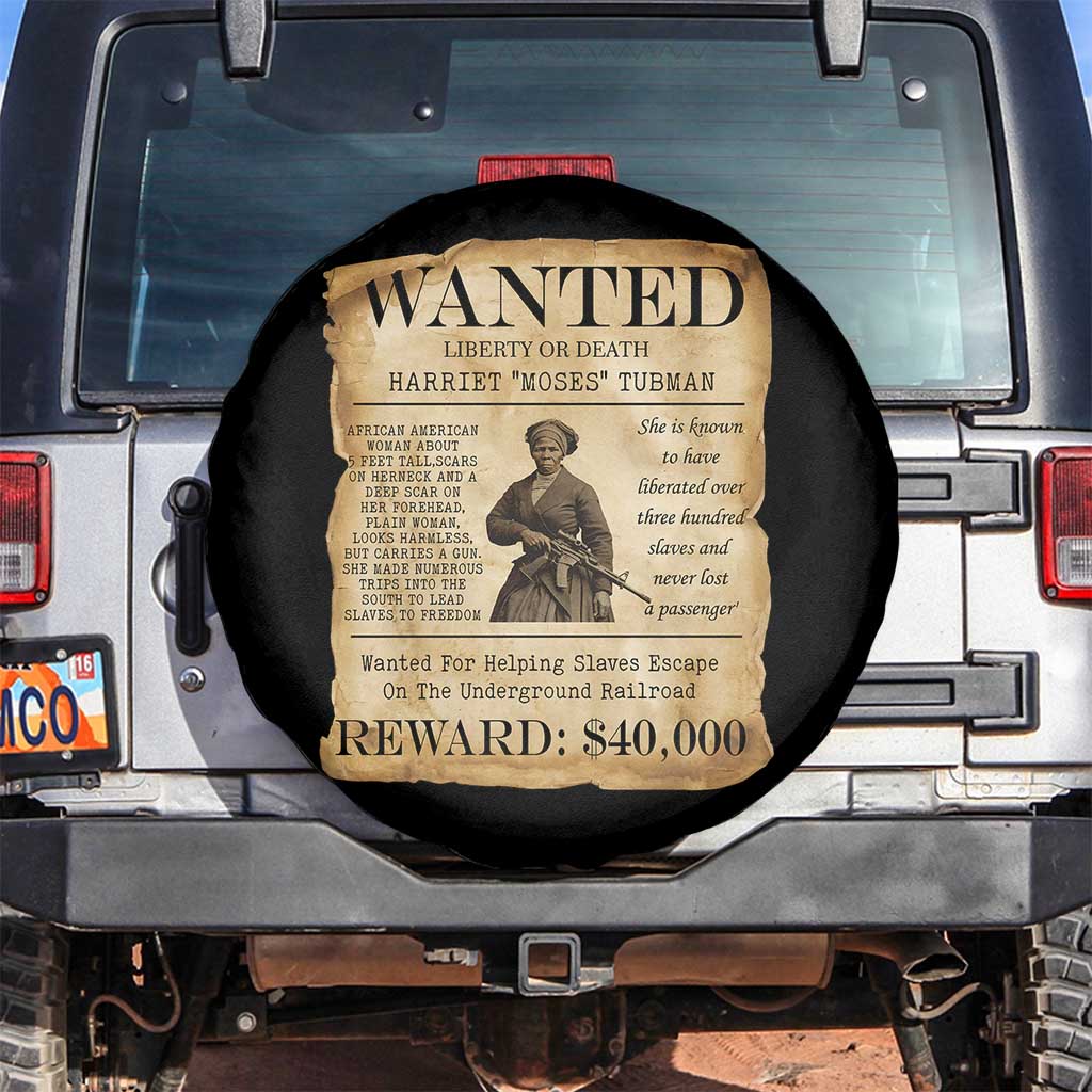 Harriet Tubman Wanted Reward Poster Spare Tire Cover Liberty Or Death - Wonder Print Shop