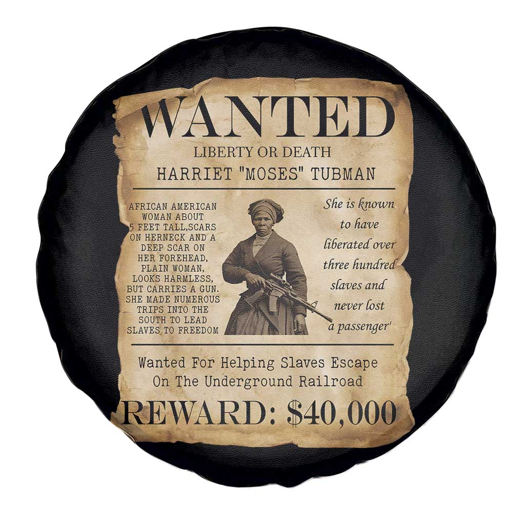Harriet Tubman Wanted Reward Poster Spare Tire Cover Liberty Or Death - Wonder Print Shop