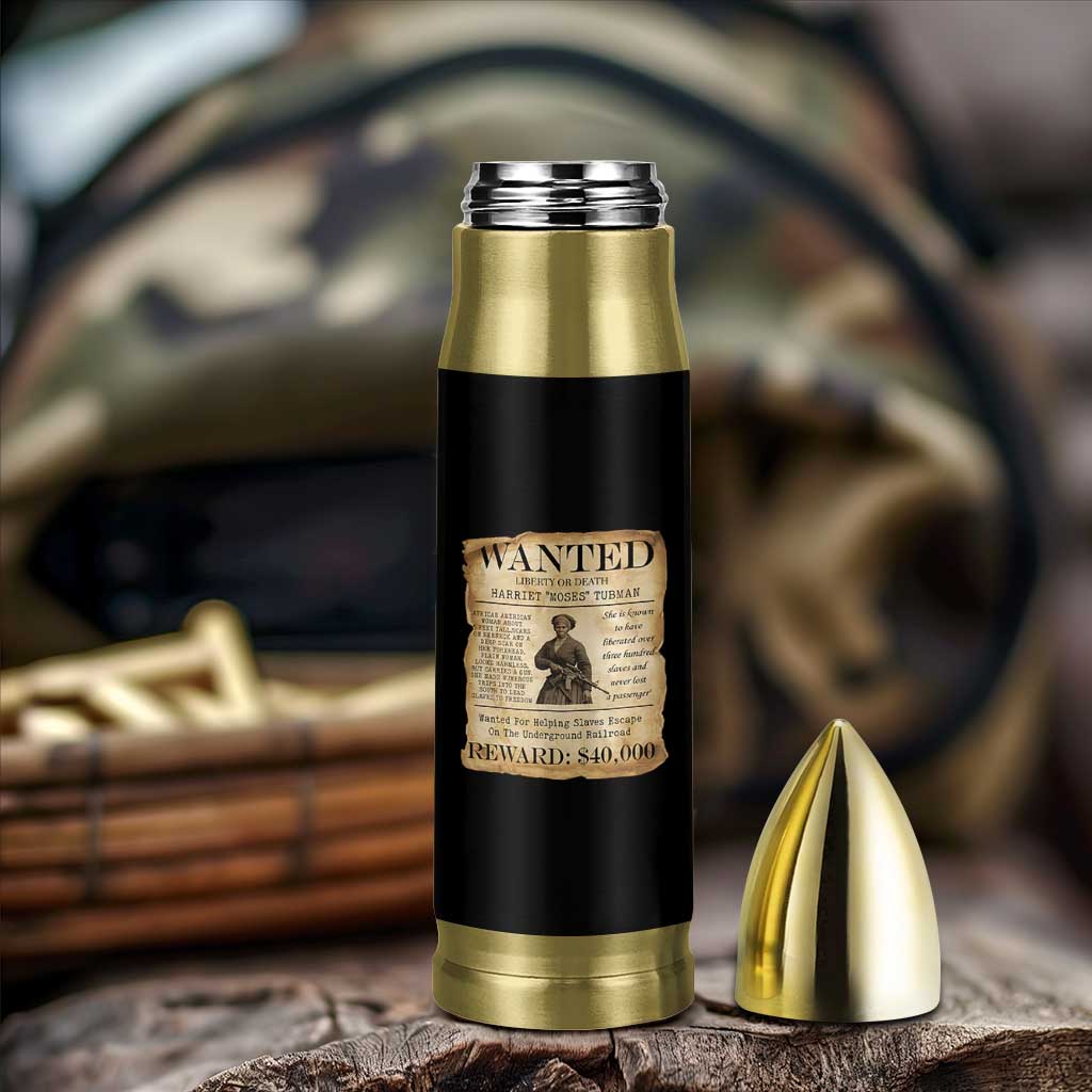 Harriet Tubman Wanted Reward Poster Bullet Tumbler Liberty Or Death - Wonder Print Shop