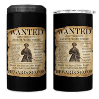 Harriet Tubman Wanted Reward Poster 4 in 1 Can Cooler Tumbler Liberty Or Death - Wonder Print Shop